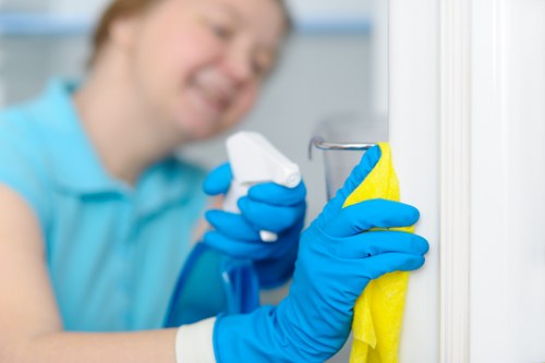 Professional cleaners at work in Clayfield