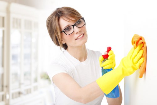 Deep cleaning in progress in a residential kitchen