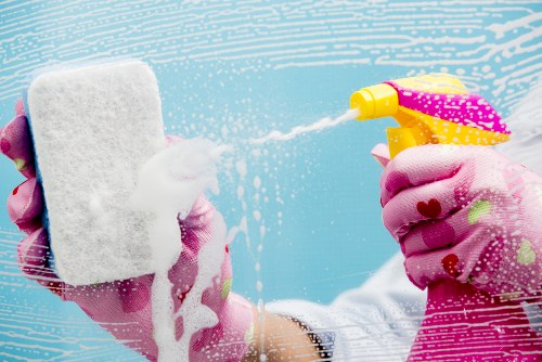 Satisfied customer receiving end of tenancy cleaning