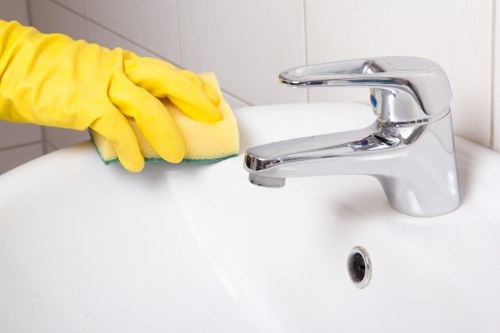 Cleaners arranging a spotless living room in Keilor Downs